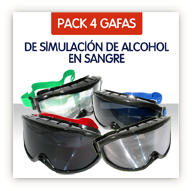 Gafas de simulación de alcohol en sangre DRUNKBUSTERS